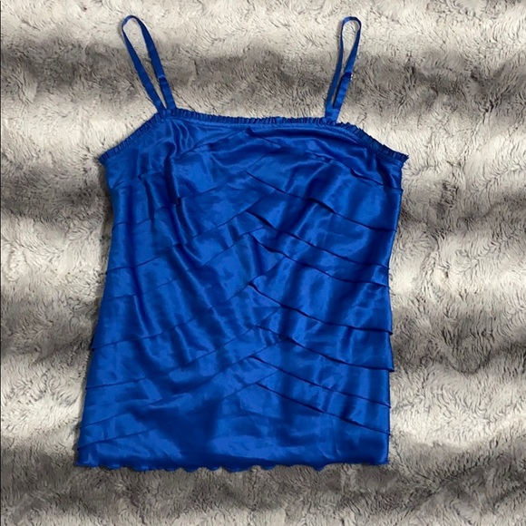 Mixit Tops - **3/$15**   Mixit Blue Satin Strappy Cami